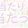 　Twitterキーワード[#前澤ナンバーズ当選発表]　09/12_09:01から60分のつぶやき雲