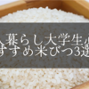 【一人暮らし大学生必見】おすすめの米びつを分野別に紹介！