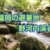 【福岡の避暑地】日帰りドライブで穴場の「野河内渓谷」に行って涼む！