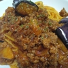 ナスとひき肉　ボロネーゼ風　パスタ