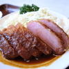 【石岡】  むつみ食堂  地味にぶ厚いハムかつ定食