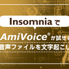 InsomniaでAmiVoiceが試せる。音声ファイルを文字起こし。