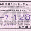大井川鉄道　　「大井川本線フリーきっぷ（ＳＬ運休日版）」