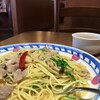 日替りの国産豚と京菜のペペロンチーノ