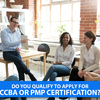 Do you qualify to apply for CCBA or PMP Certification?