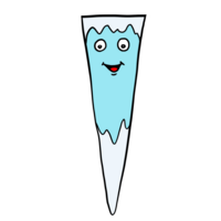 かわいい氷柱（つらら）のイラスト