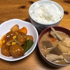 『蒸して煮込み甘味増した根菜旨味染み込んだ極撰豚のもつ煮』と『りんご酢で爽やか酸味とまるみえのき入り肉団子の甘酢かけ』で大満足ランチ！！