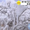 阿蘇山上は連日の雪で銀世界が広がった。