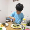 成長日記♫2023/8/14♫生物好き７歳小２男子♫ごはんとカイワレダイコン