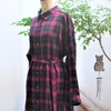 オンブレ格子のシャツワンピース②