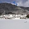 積雪の「かやぶきの里　美山」　　京都府南丹市美山町北