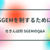 【BCG】せきんぼ的 SGEMのQ&A