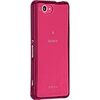 docomo Xperia Z1 f SO-02F Hybrid Tough Naked Case, Clear / Pink 