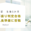 育児日記　生後5か月　①首が座り判定合格②離乳食準備に苦戦