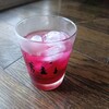 赤紫蘇ジュースと大葉味噌と見逃したブルーインパルス
