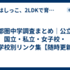 首都圏中学調査まとめ｜公立・国立・私立・女子校・共学校別リンク集【随時更新】