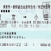 本日の使用切符：JR東海 東京駅発行 東京→小田原 新幹線自由席特急券 乗車券