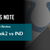 【2022シーズン】Week2 vs INDレビュー