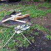 ［春のソロキャンプ②］インテリア編　焚き火に必要な道具と、タープ、テーブル、チェアなど