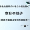 お金を掛けずに学力の礎を築く【本日の親子】～家族の会話と学校外活動費～