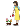 花に水をかけないで！