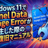 Windows 11でKernel Data Inpage Errorが発生した際の完全復旧マニュアル