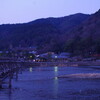 　京都嵐山　渡月橋の日の出
