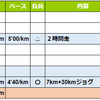 週報：第４４週：ロング走だけ