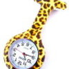 チュニック | 【送料無料】腕時計　シリコーンプリントバッテリーチュニックウォッチペンダントnurse silicone tunic watch brooch fob in leopard print and extra battery 