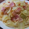 ベーコンとキャベツのパスタ