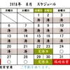 2018年８月第４週～第５週の営業スケジュールです。