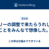 テリーの調整で来たらうれしいことをみんなで想像した。
