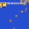 夜だるま地震情報／最大震度3