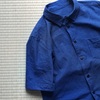 【洋裁レポート】ワッシャー加工の綿生地で半袖メンズシャツ作ってみた