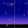 今夕の月と金星の大接近は曇りで見えないだろうから、昨日のお近づきで我慢！