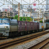 6月12日撮影　東海道線　平塚～大磯間　定番の貨物列車　サメと金太郎