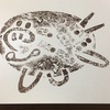 Art イノシシさんの紙版画