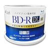 Touch(E-セレクト) BD-R DL 50GB 50枚 ブルーレイ ディスク 片面2層 4k 録画用 6倍速(1-6倍速) 大手メーカー同工場製 【安心の一年保証】