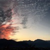 【長野県大町市】今日の北アルプスと夕焼け空