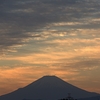 夕暮れ富士山。