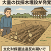 池上曽根遺跡で無断掘削　大量の伐採木埋設が発覚　文化財保護法違反の疑いで捜査中