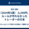 〔2024年5週〕-3,290円、ルールが守れなかったトレーダーの行末