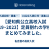 【愛知県公立高校入試2019~2023】定員割れの学校をまとめてみました。