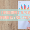 【週間報告】2022年5月9日週