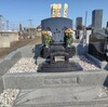 お彼岸のお墓参りと土手の様子