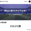 【朗報】「新サッカースタジアム建設」署名23万超！岡山県知事「評価」も慎重姿勢ｗｗｗｗｗｗｗ