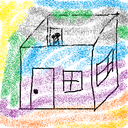 屋根のない家