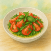 とまとと大葉のオリーブオイル和え【🍅】