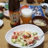 白菜スープ、秋味（瓶ビール）