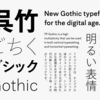 汎用性の高いオーソドックスなゴシック体「TPゴシック」